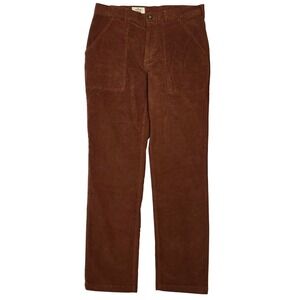 Marine Layer Breyer Relaxed Utility Pant Mens 32 X 31 Corduroy Henna Brown